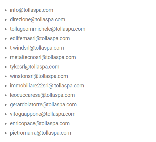 elenco email